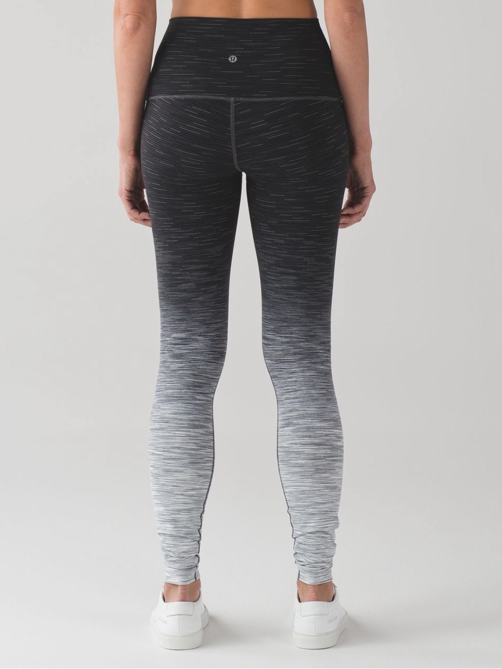 Lululemon Wunder Under Hi-Rise Tight Ombre Melange 31” Size 4 Black Gray